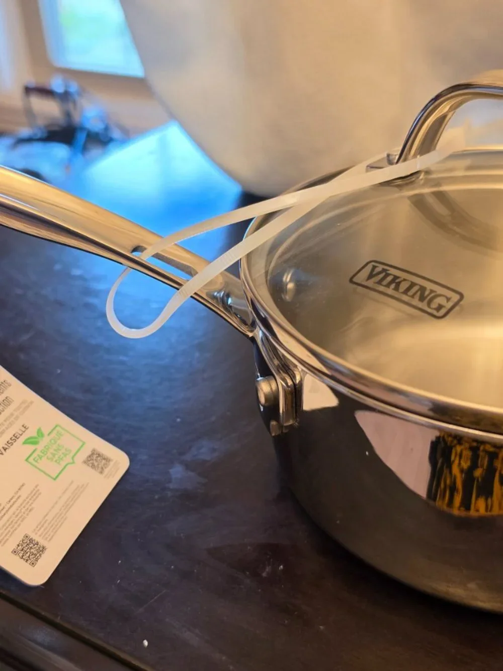 Viking 3-Ply Bonded Stainless Steel Sauce Pan Pot 1.5Q w/vinted lid